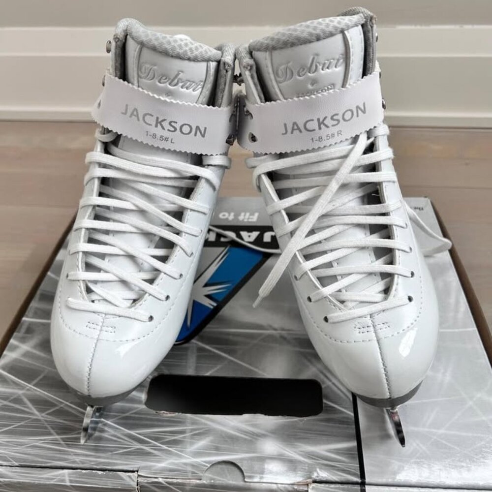 Brand New Jackson Debut Fusion Ice Skates Size 2, FS2451 with Legacy 7 Blades